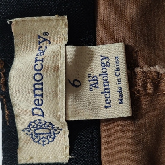 Democracy "ab" Technology Brown Jeans Size 6 - Picture 4 of 6
